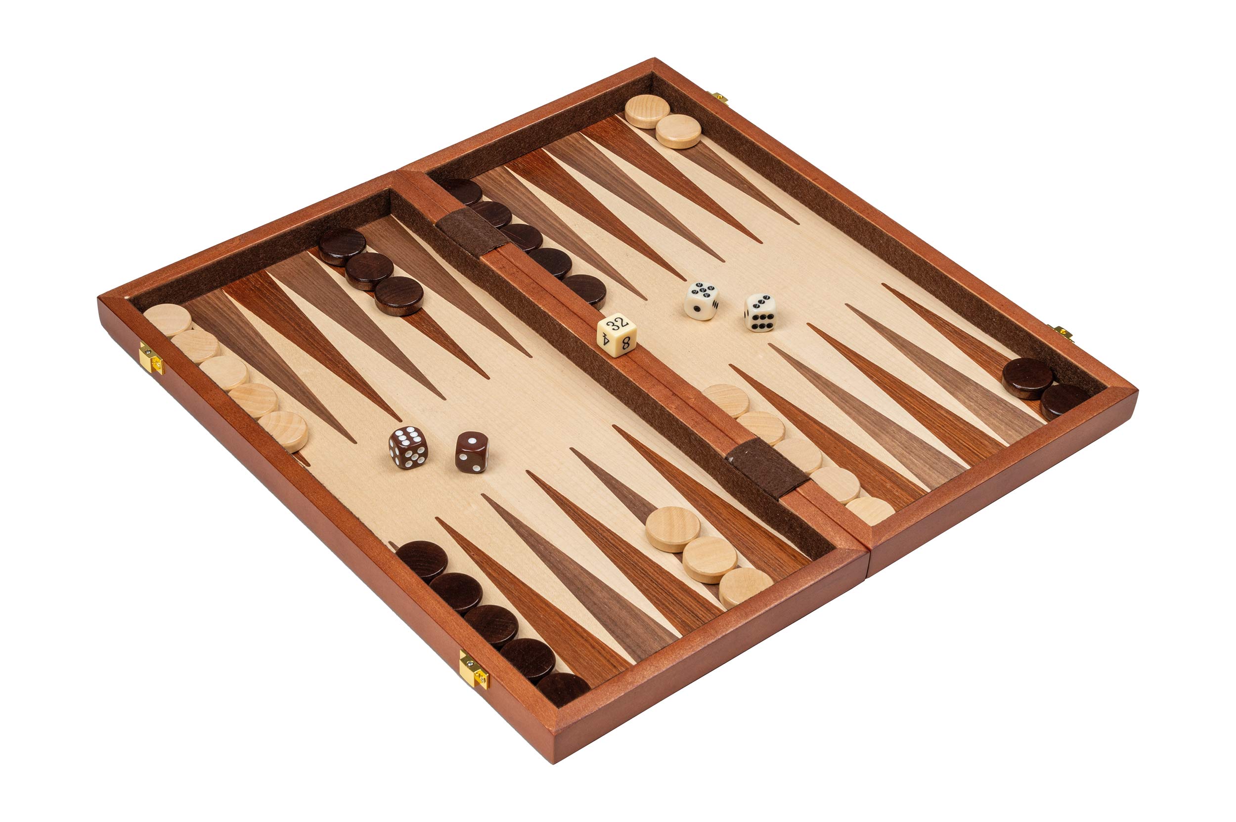 Chess Backgammon Checkers Set, field 42 mm, magnetic