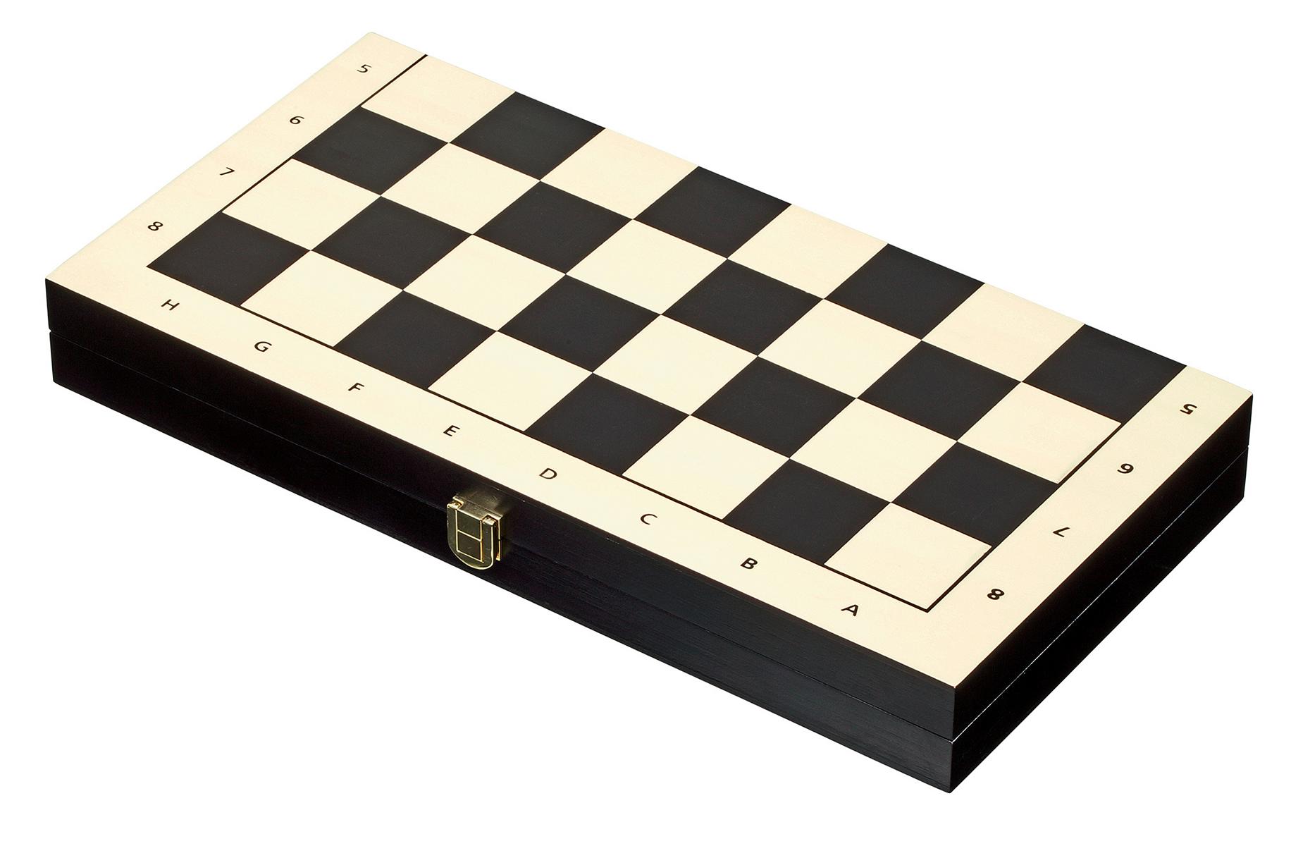 Schach Backgammon Dame Set, Feld 44 mm