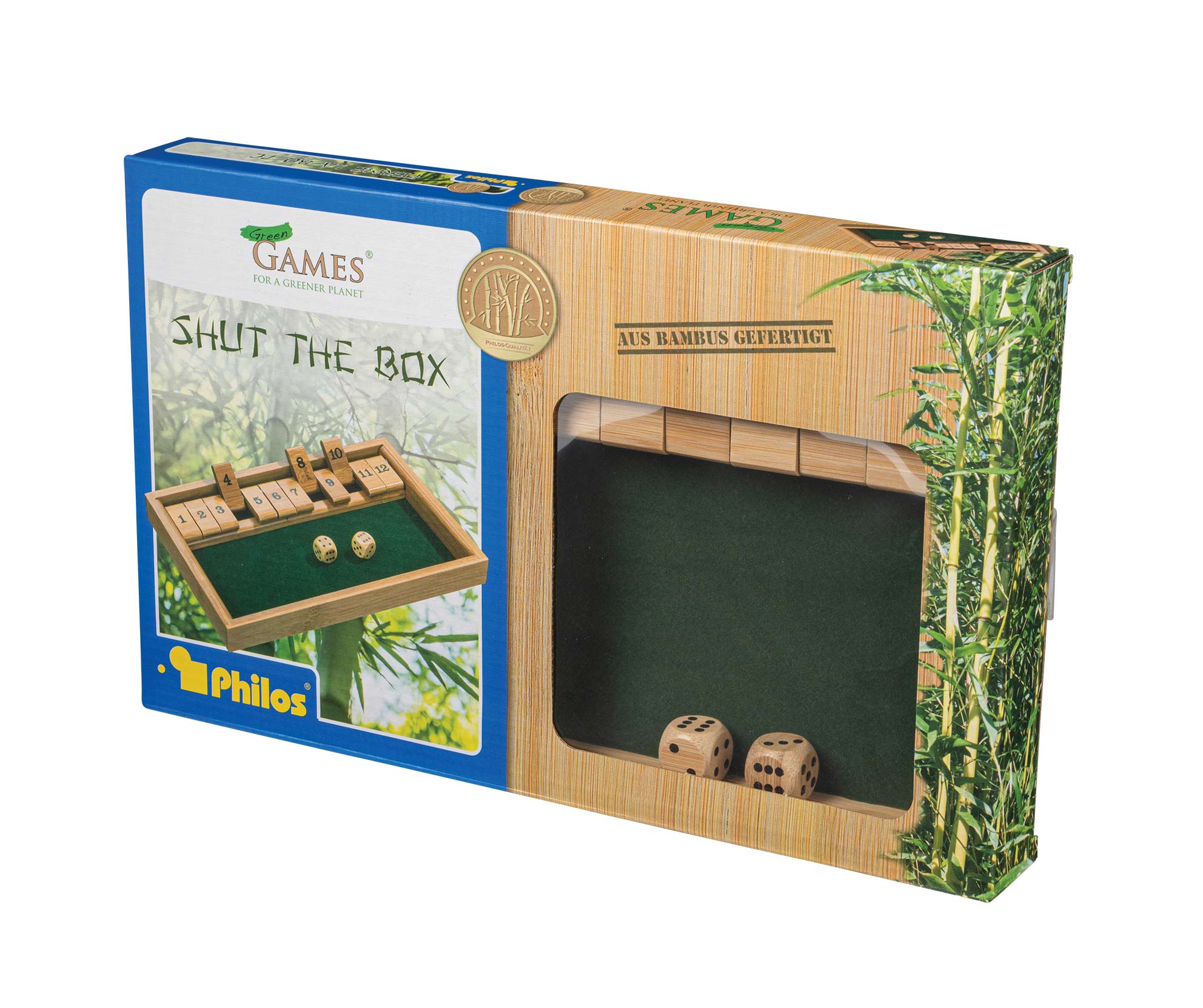 Shut The Box, 12 numbers, bamboo