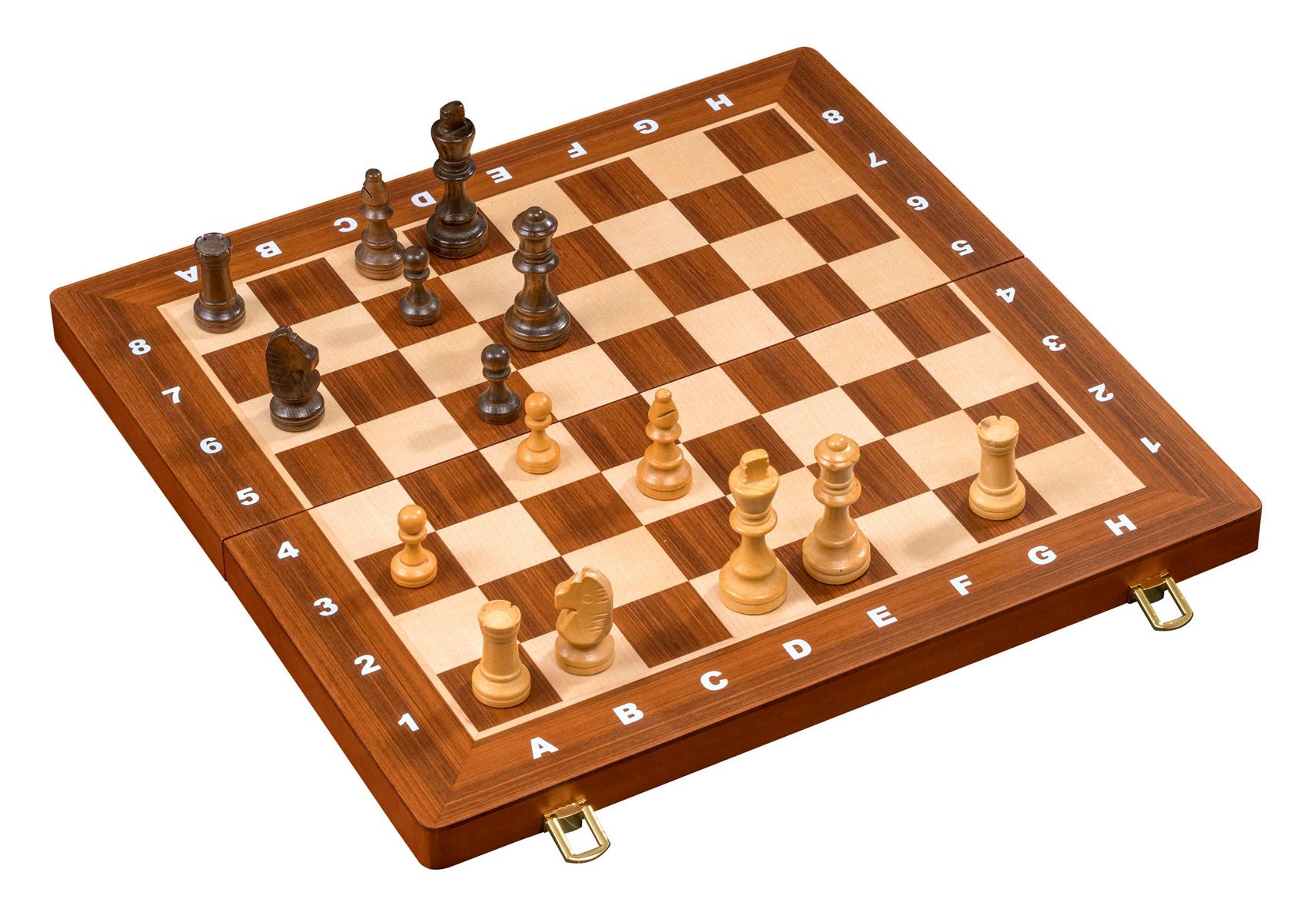 Chess cassette DE Luxe, field 40 mm, with numbers and letters