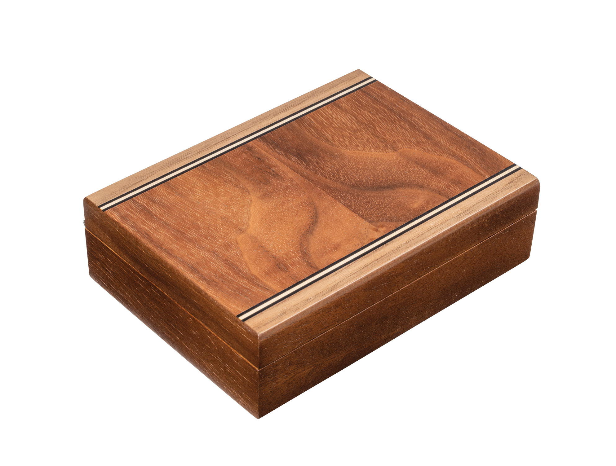 Box for playing cards, without content, dark optic, magnetic lock