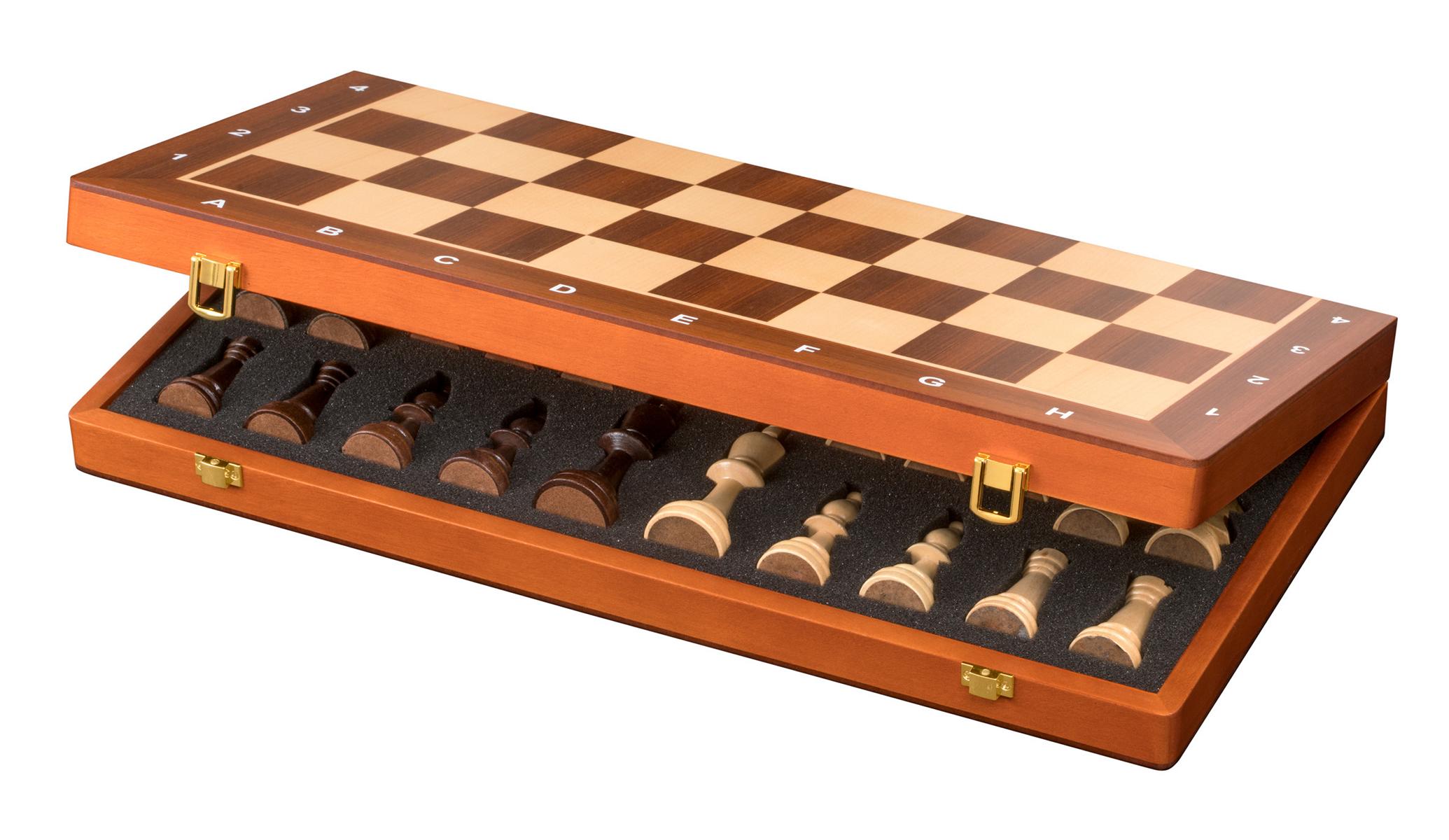 Chess cassette De Luxe, field 50 mm, with numbers and letters