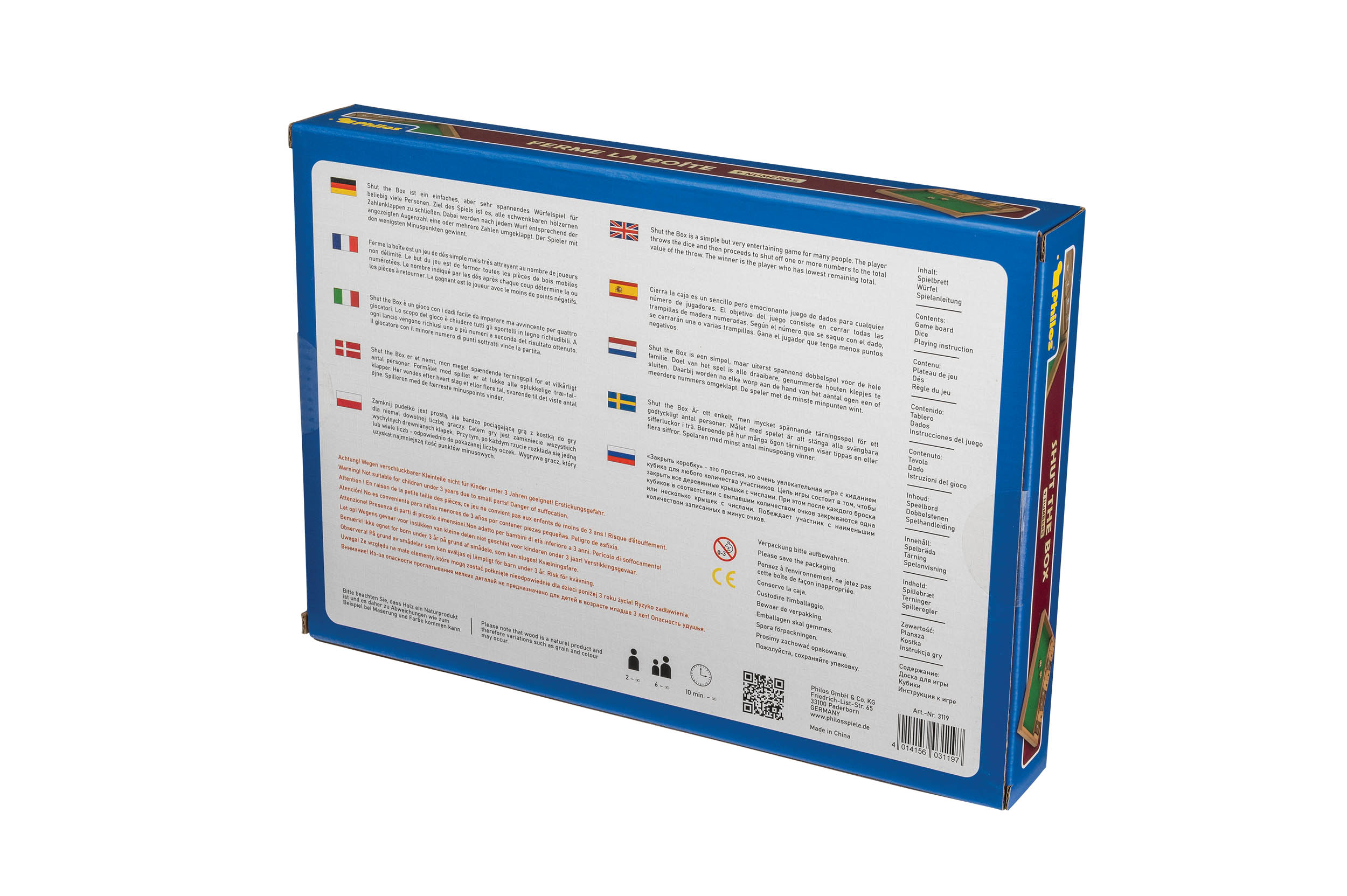 Shut The Box, 9 numbers, FSC 100%