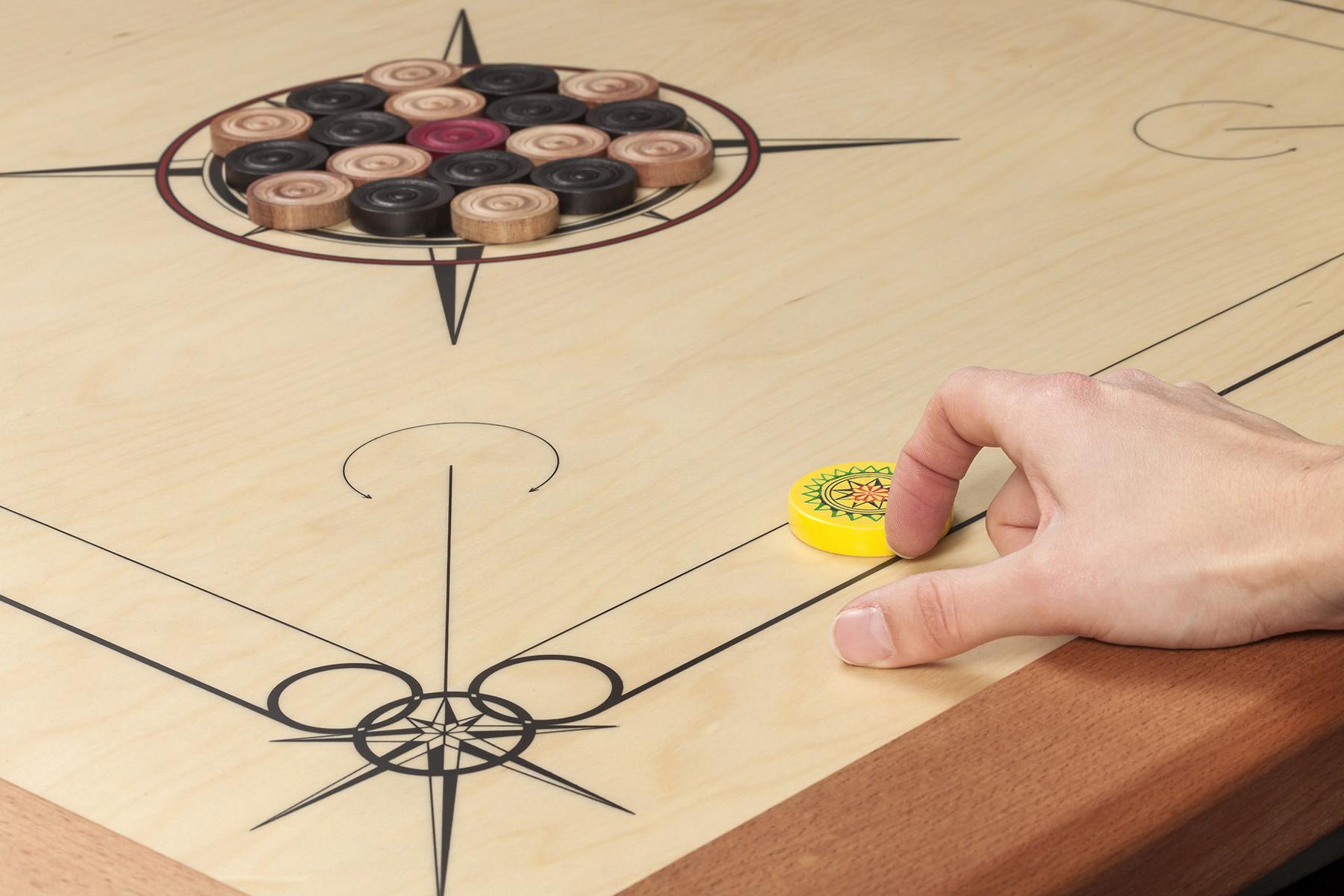 Carrom Top Class, schwarz rot