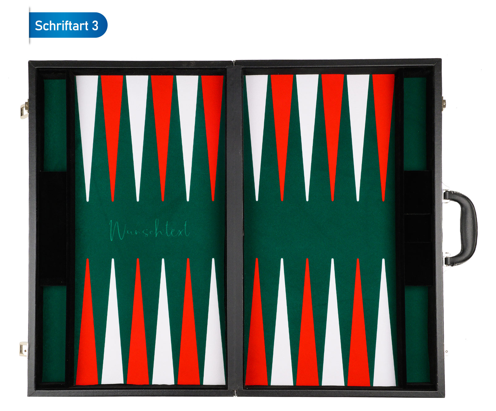 Backgammon, grün, Turnier, Kunstleder