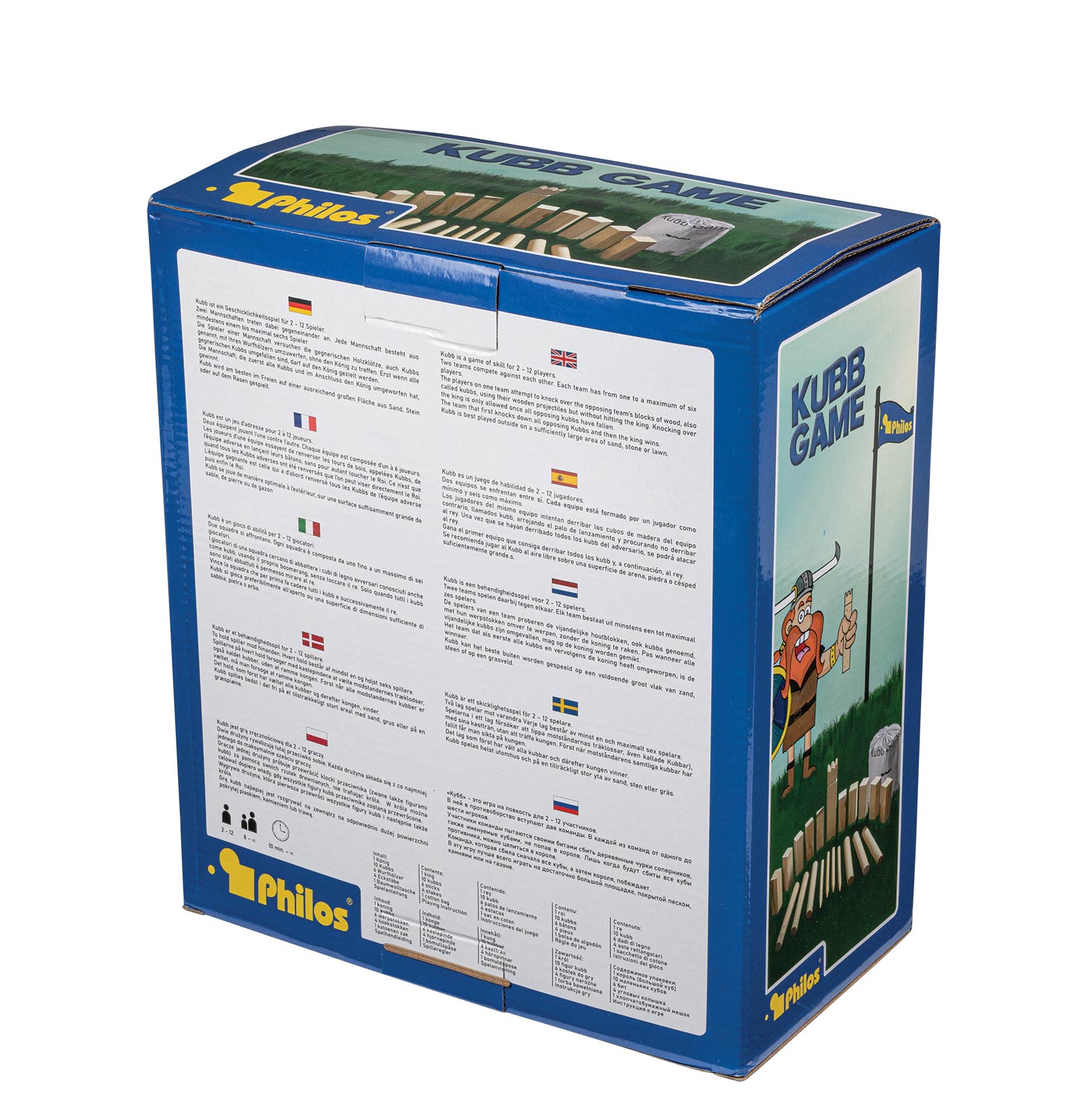 Kubb Game,  original size, pinewood, FSC 100%