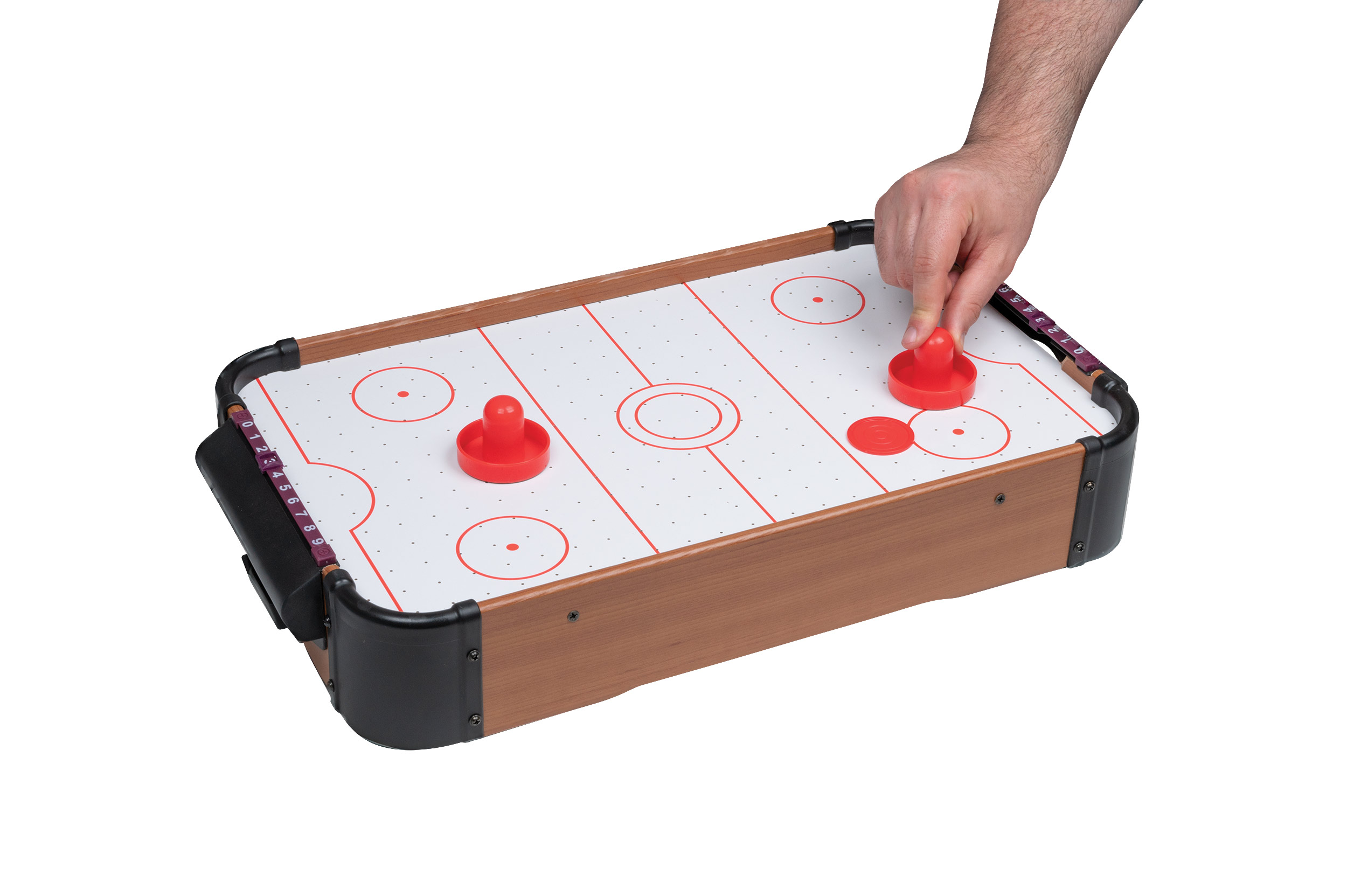 Air hockey, table game, with blower