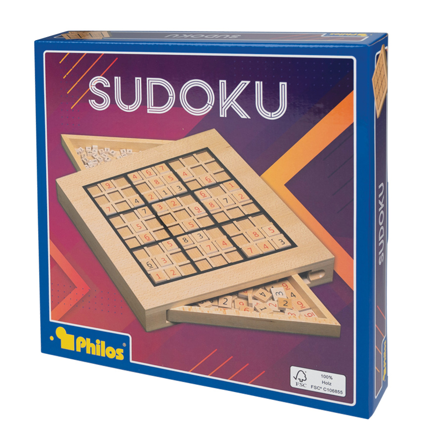 Sudoku, mit Aufbewahrungsfächer, FSC 100%