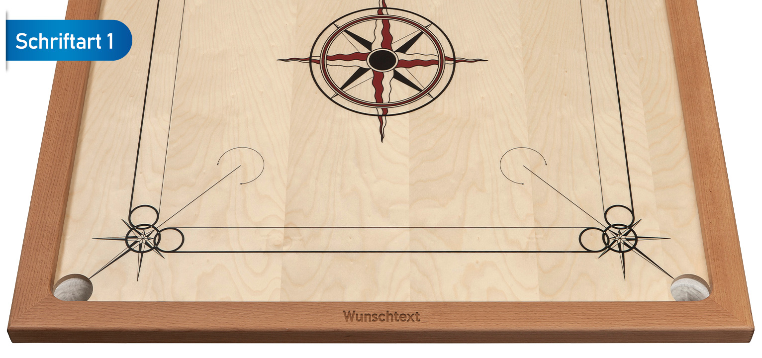 Carrom Standard, schwarz rot