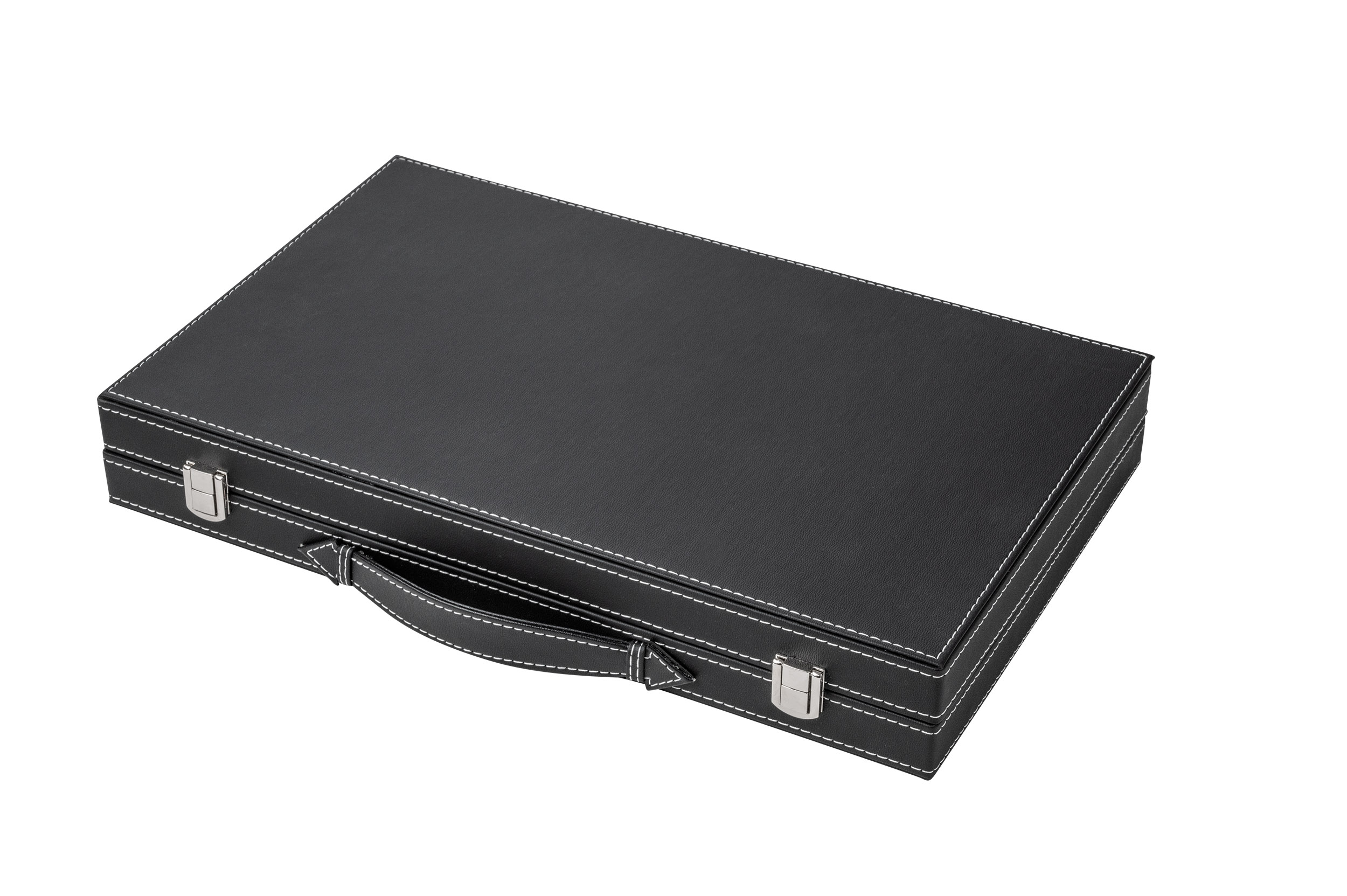 Backgammon, black, green, medium, imitation leather