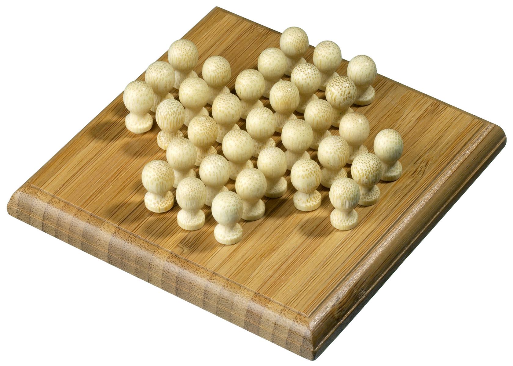 Solitaire, mini, travel game,bamboo