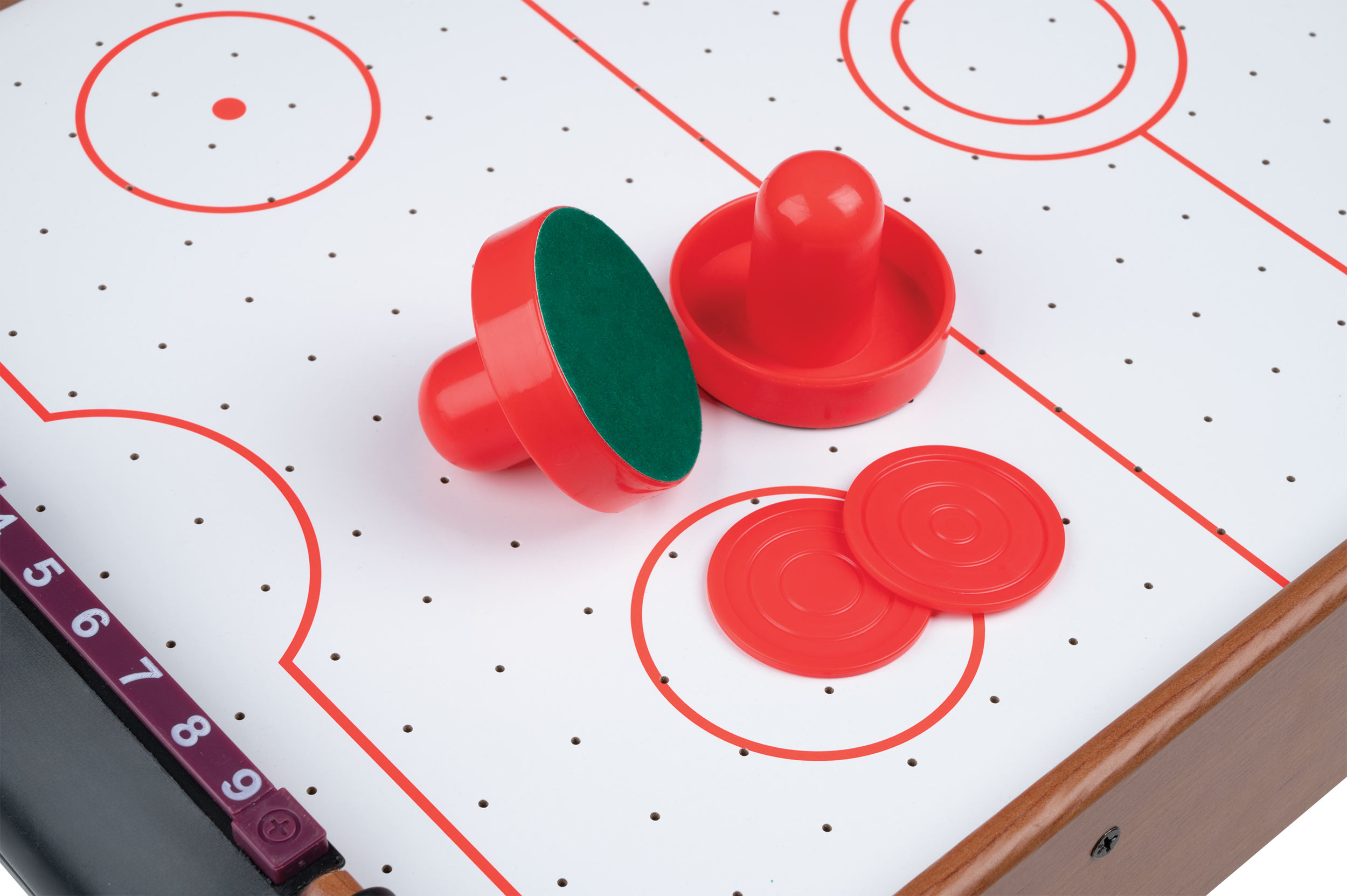 Air hockey, table game, with blower