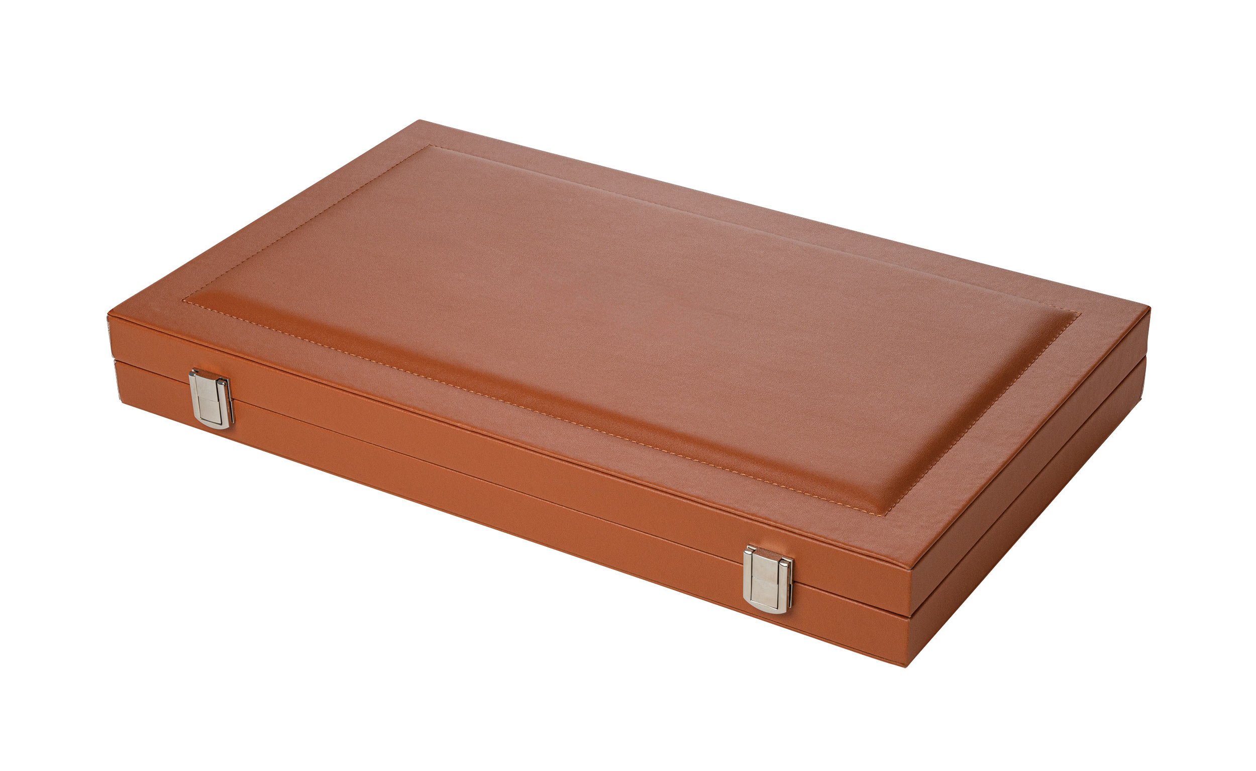 Backgammon brown, large, artificial leather