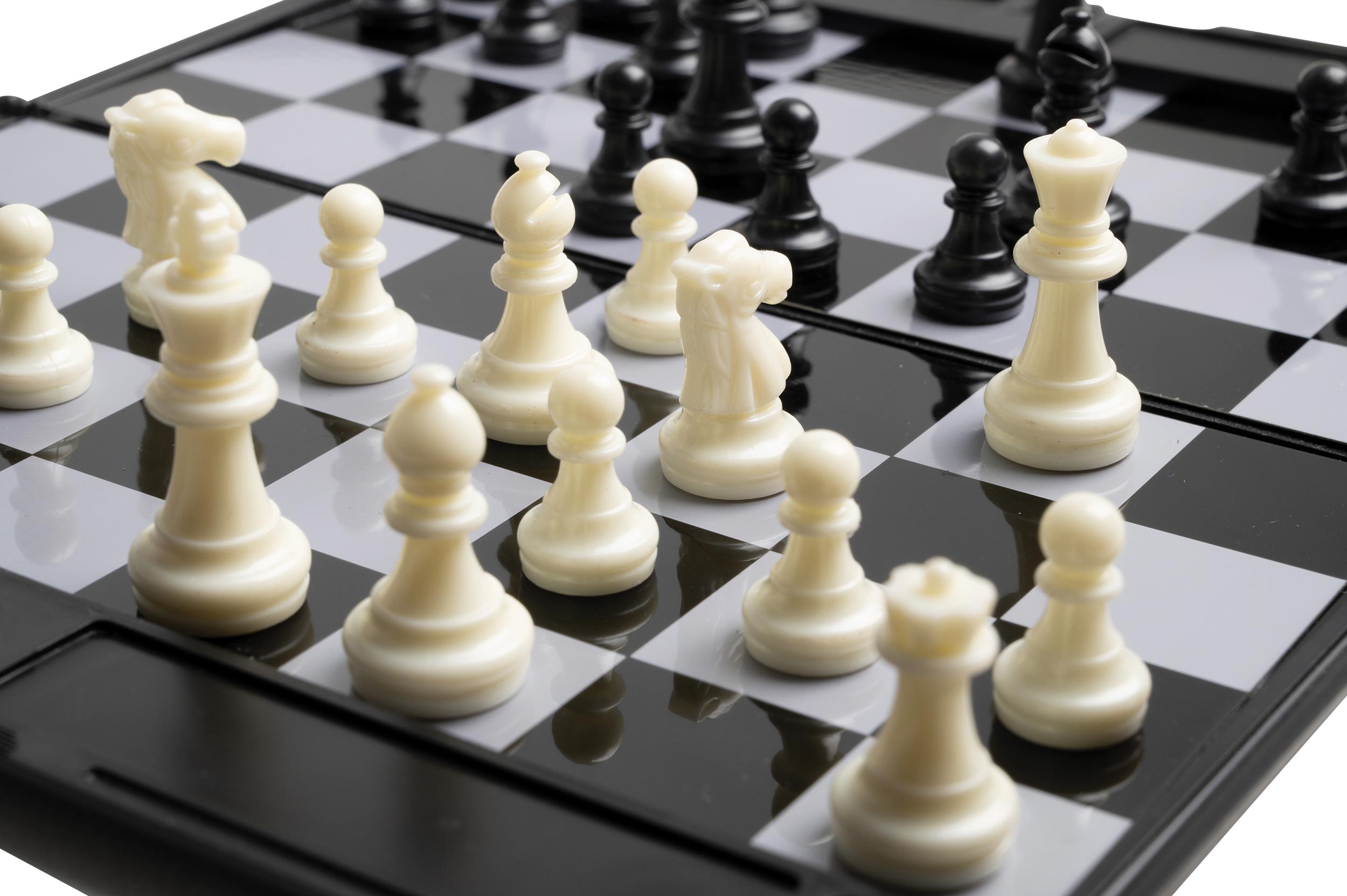 Chess, plastic, travel game, with chess pieces, magnetic