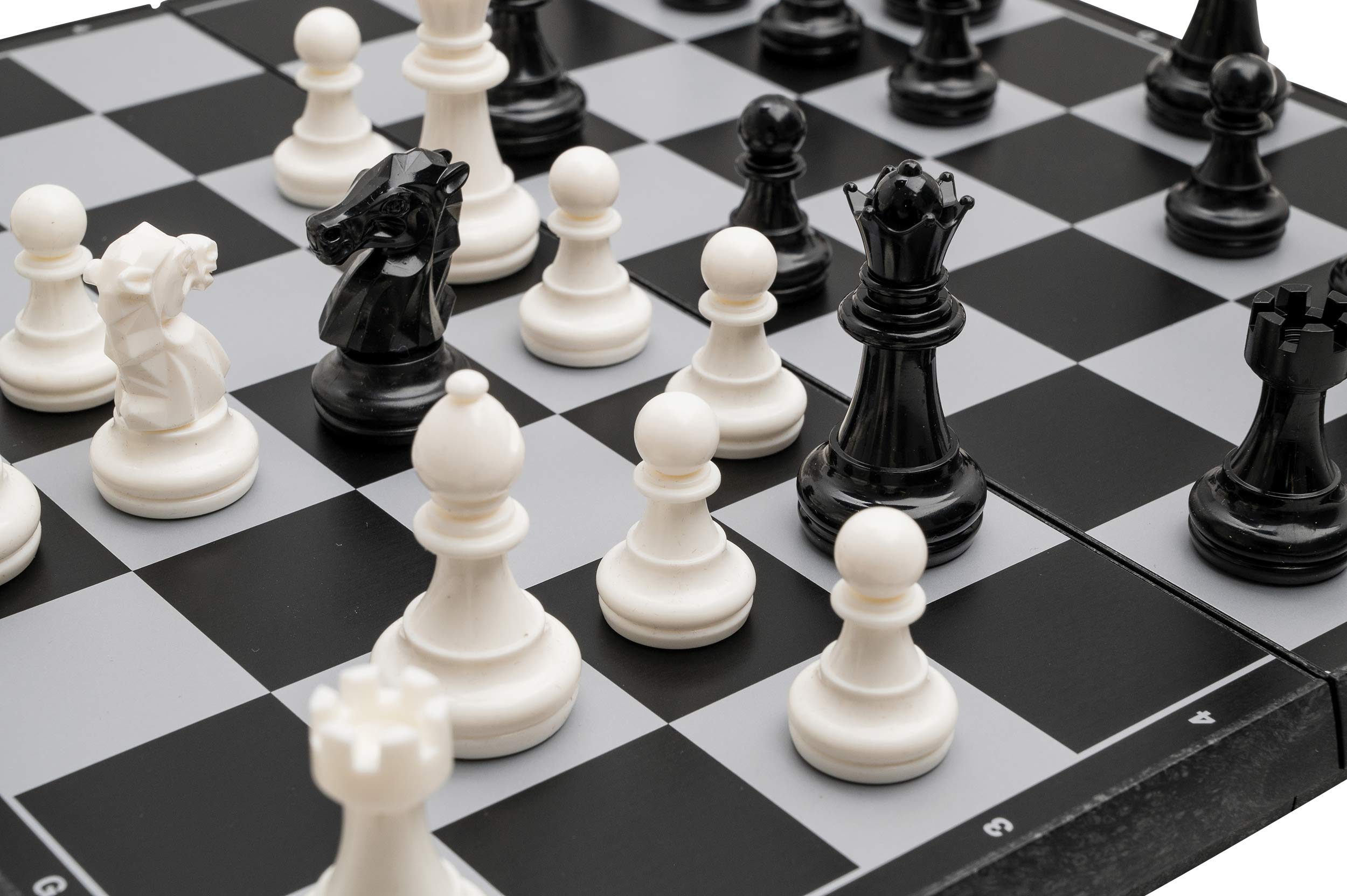 Chess cassette, plastic, field 28 mm, with numbers and letters, magnetic