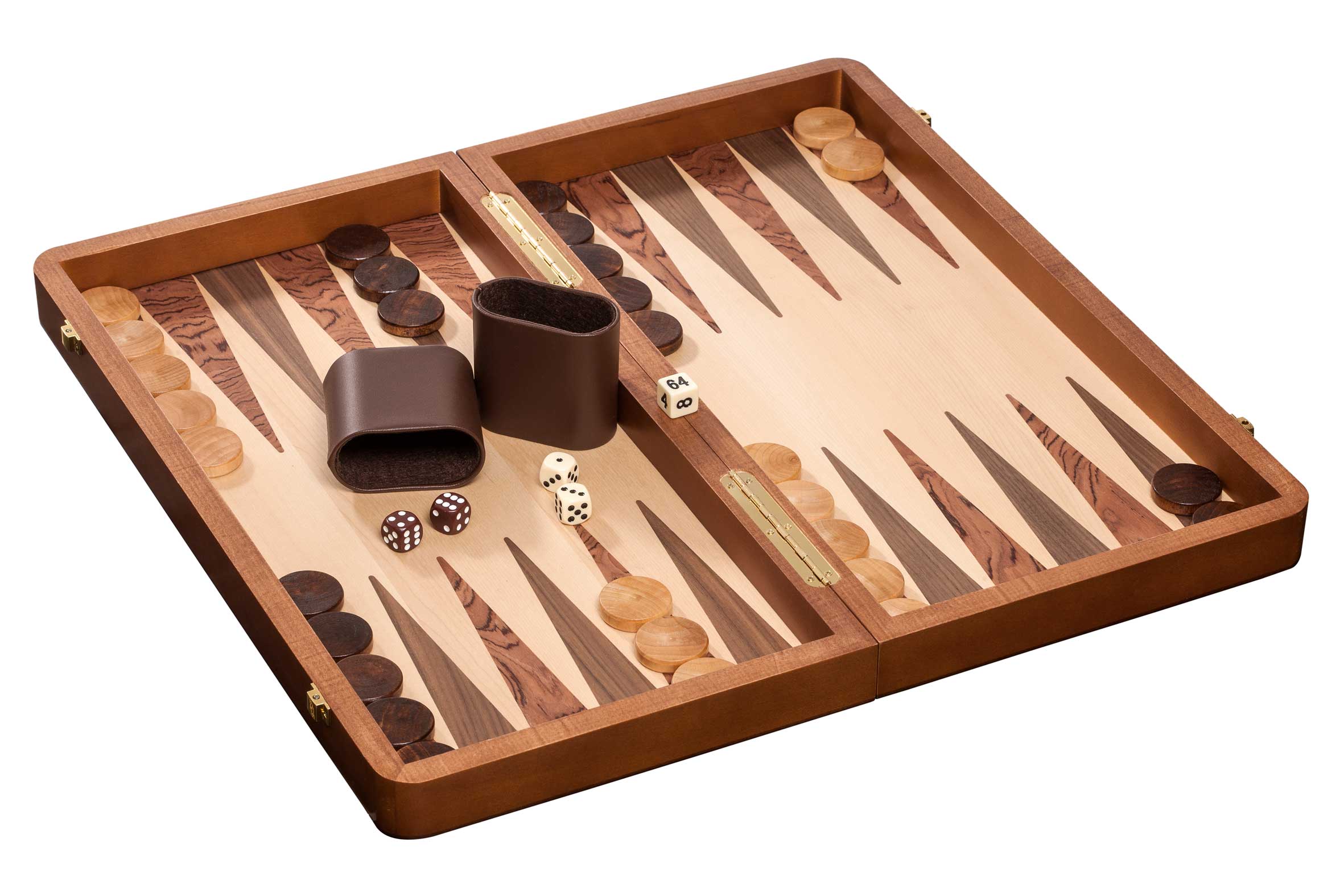 Chess Backgammon Checkers Set, field 50 mm