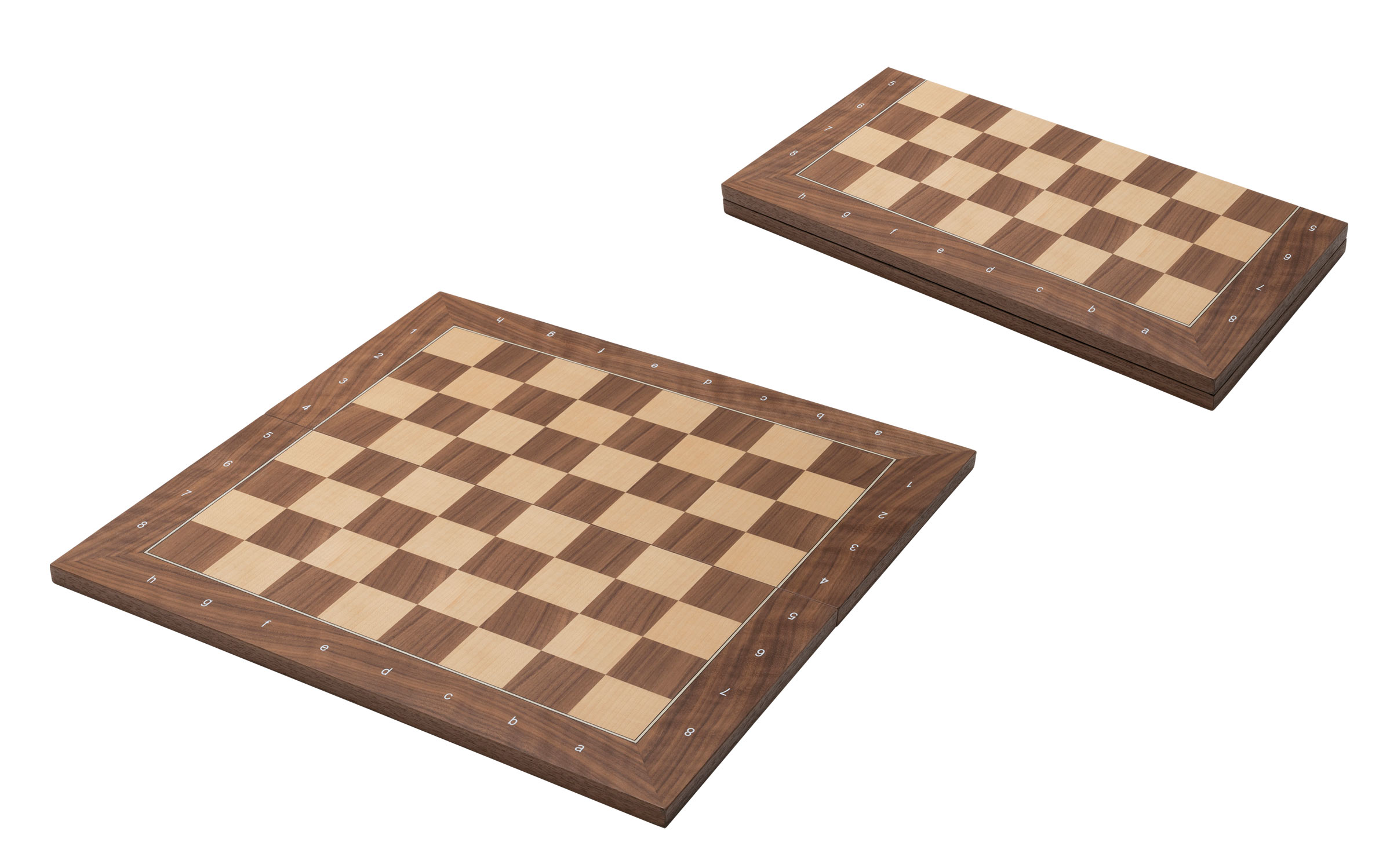 Chessboard Kopenhagen, field 50 mm, foldable, with numbers and letters