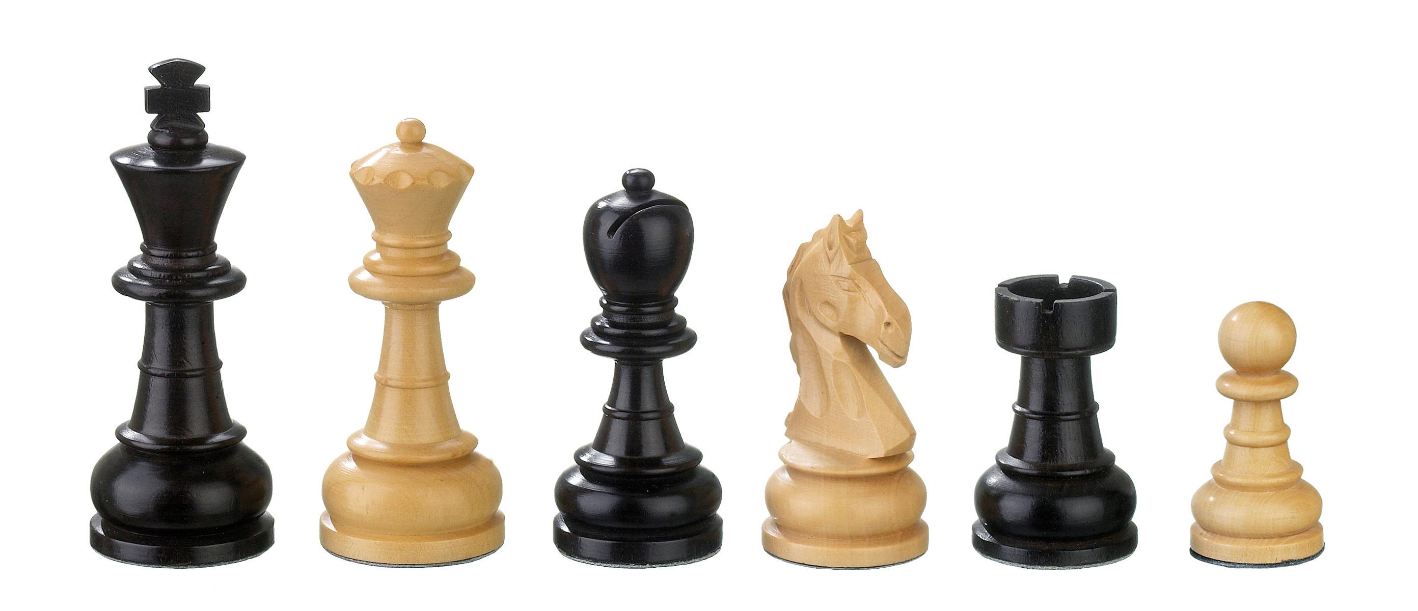 Schachfiguren Chlodewig, Königshöhe 83 mm, in Holzbox