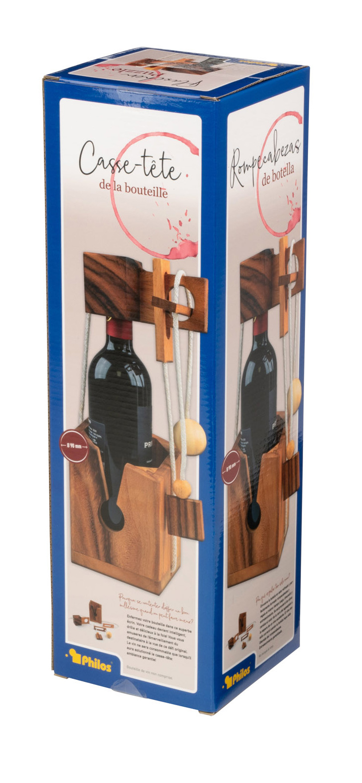 Flaschenpuzzle, Flaschensafe, Samena Holz