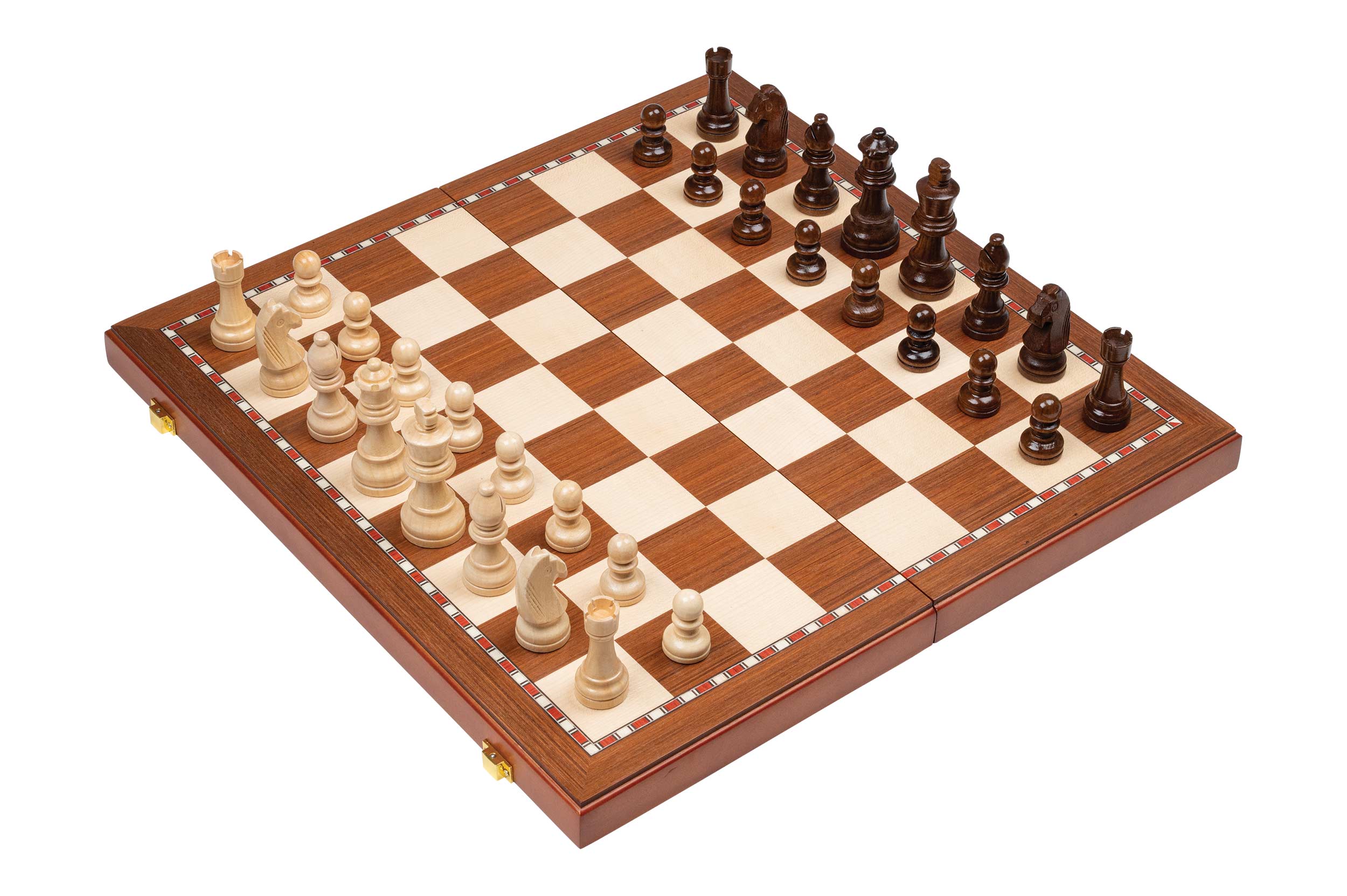 Chess Backgammon Checkers Set, field 42 mm, magnetic