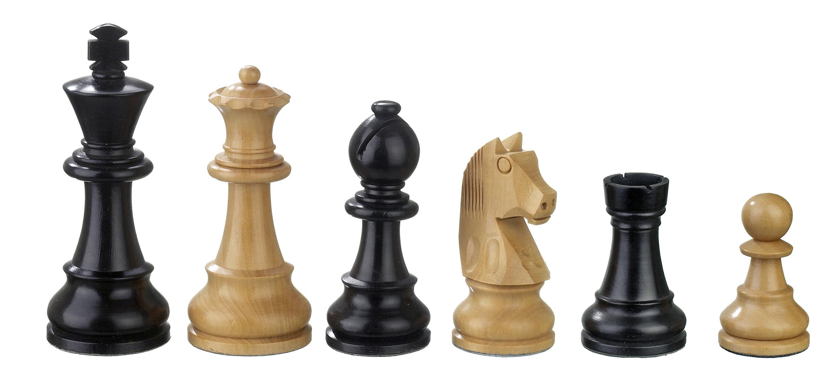 Chess pieces Ludwig XIV, king height 110 mm, in wooden box