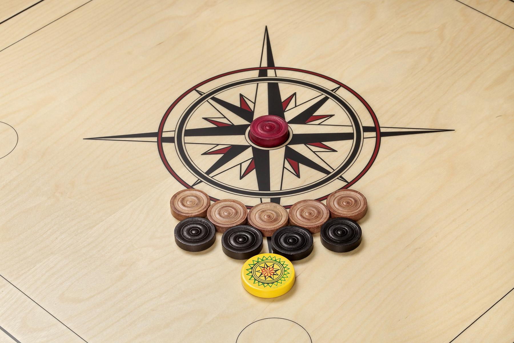 Carrom Top Class, schwarz rot