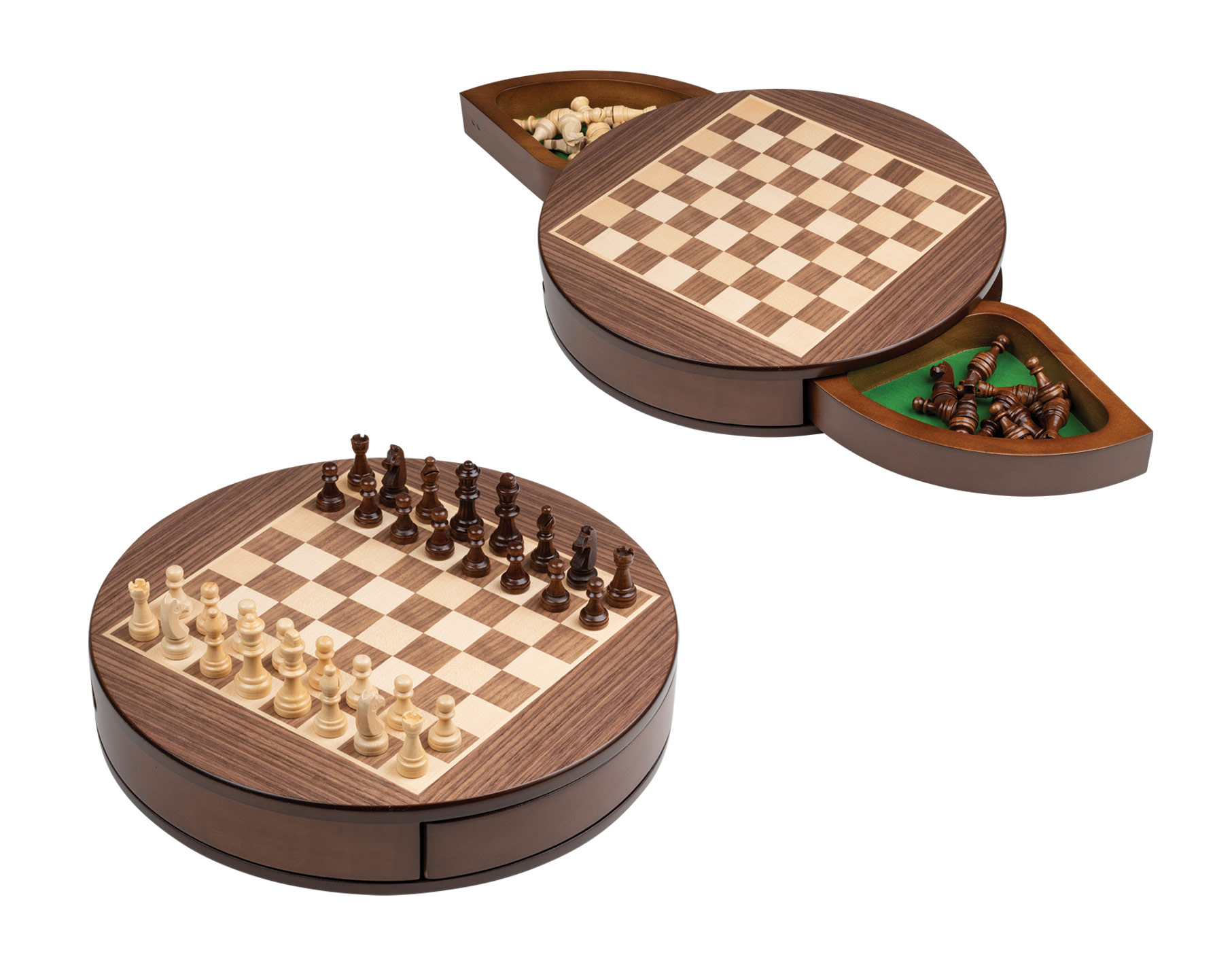 Chess cassette, rounded, field 25 mm, magnetic