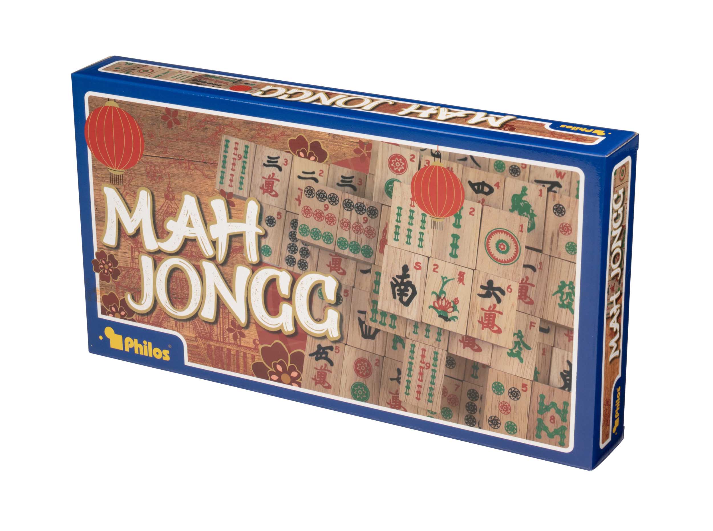 Mah Jongg, aus Holz, mit arabischen Zahlen