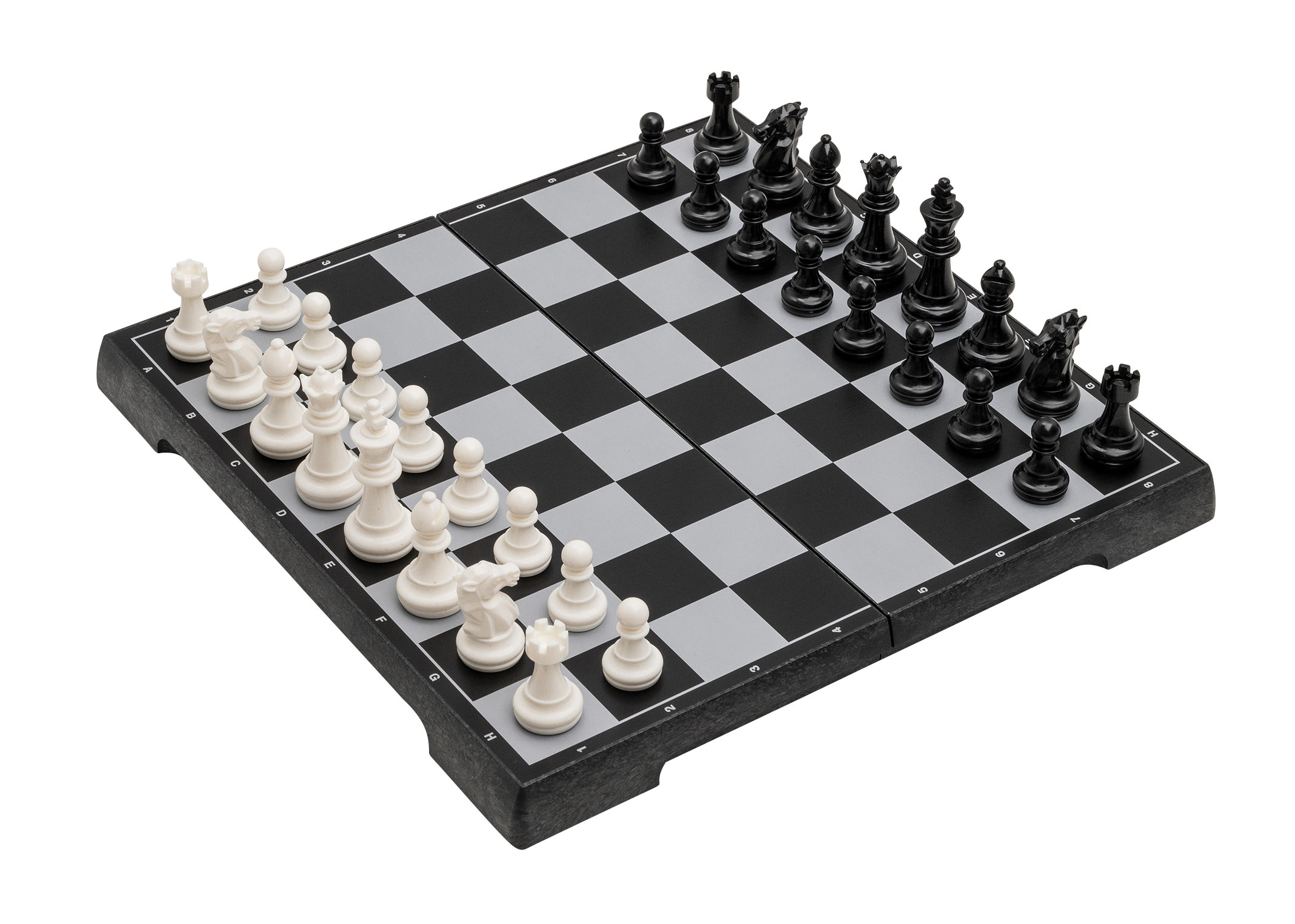 Chess cassette, plastic, field 28 mm, with numbers and letters, magnetic