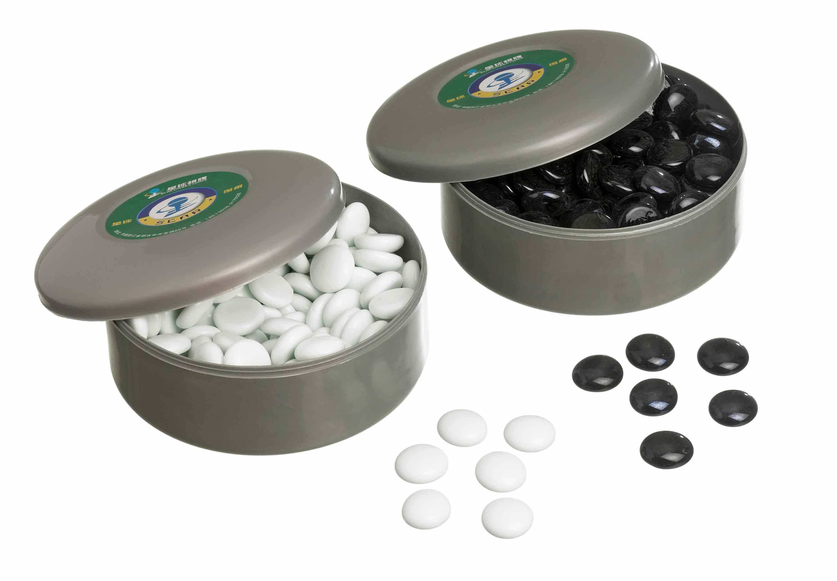 Go Spielsteine aus Glas, Set, Standard