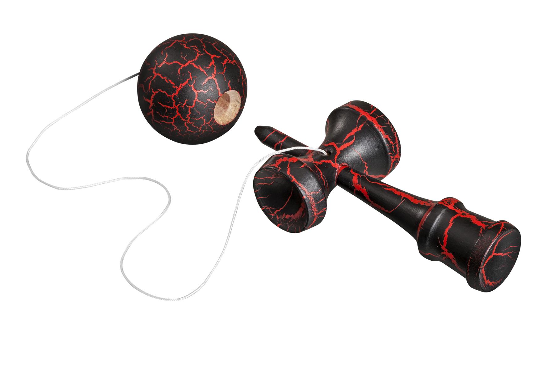 Kendama, schwarz rot