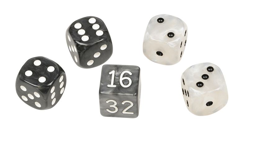 Konfetti-Würfel Schwarz & Weiß – 3 Beutel (42,5 G) Für Casino-Partys & Events
